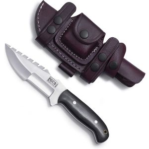 GCS Handmade D2 steel Tracker Knife MicartaHandle - GCS 304 Grey