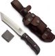 GCS Handmade Micarta Handle D2 Tool Steel Tactical Hunting Knife with leather sheath Full tang blade designed for Hunting & EDC GCS 254