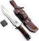 GCS Handmade D2 steel Hunting Knife Stacked Leather Handle - GCS 265