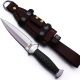 GCS Handmade Micarta Handle D2 Tool Steel Tactical Hunting Knife with leather sheath Full tang blade designed for Hunting & EDC GCS 183