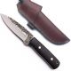 GCS Handmade Micarta Handle D2 Tool Steel Tactical Hunting Knife with leather sheath Full tang blade designed for Hunting & EDC GCS 5 