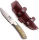 GCS Handmade Camel Bone Handle D2 Tool Steel Tactical Hunting Knife with leather sheath Full tang blade designed for Hunting & EDC GCS 318