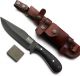 GCS Handmade Micarta Handle D2 Tool Steel Tactical Hunting Knife with leather sheath Full tang blade designed for Hunting & EDC GCS 245