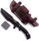 BLACK Tracker knife 11 inches with pure leather sehath