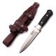 GCS Handmade Handle D2 Tool Steel Tactical knife Hunting Knife Camp Knife with leather sheath Full tang blade designed for Hunting & EDC GCS 314